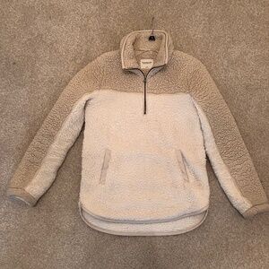 Abercrombie and Fitch Soft Fleece Sherpa Quarter Zip